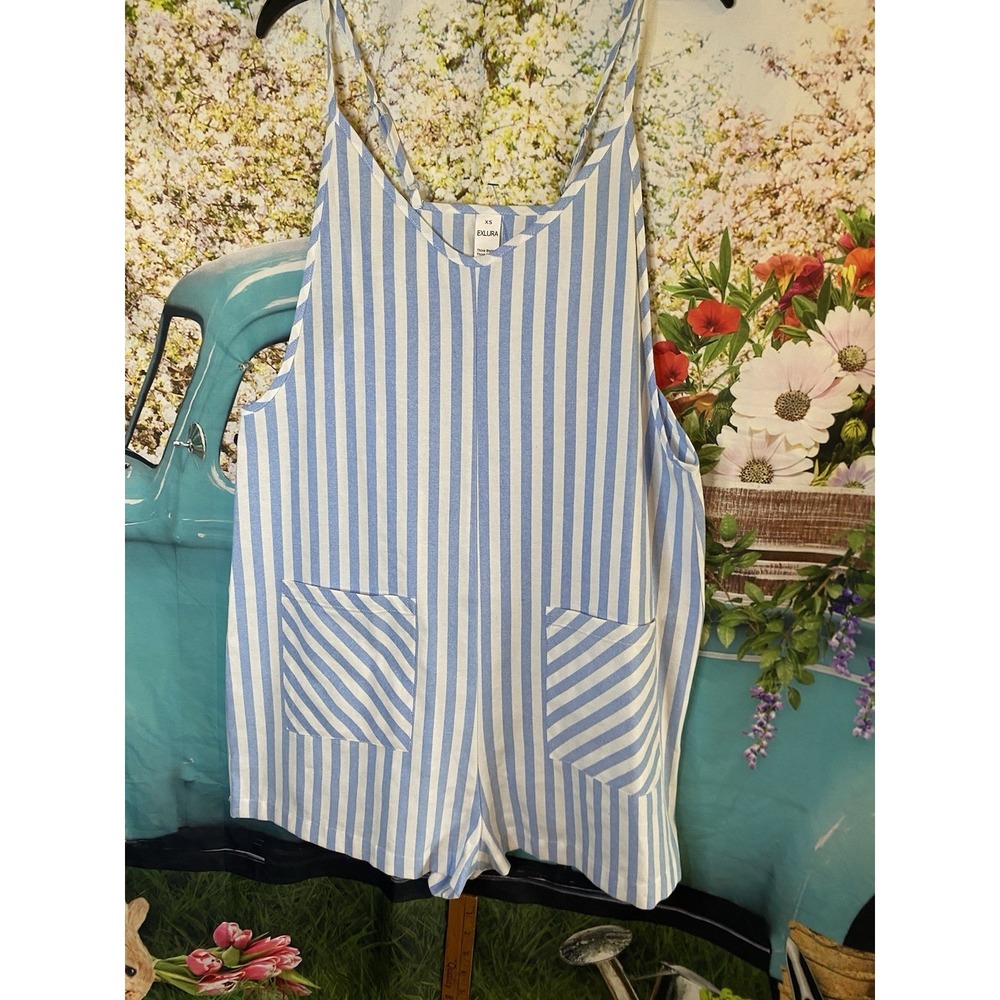 Women's Romper XS Summer Cotton‎ Linen Sleeveless Jumpsuit Casual Outfit